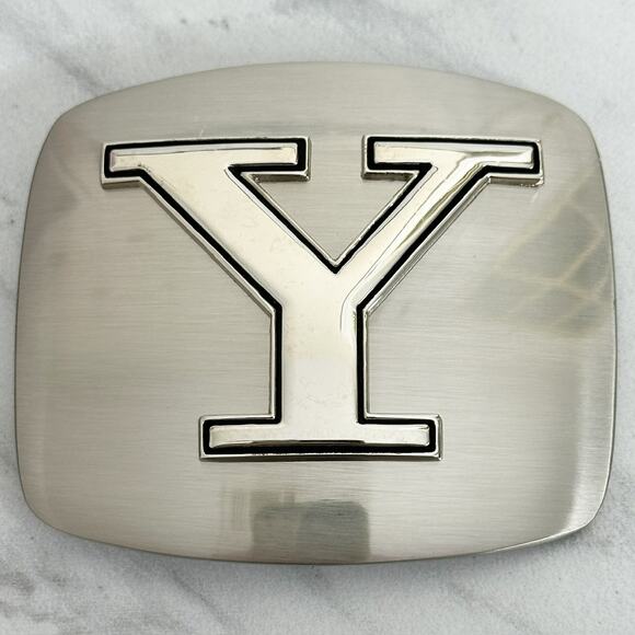 Y Initial Letter Monogram Silver Tone Belt Buckle ✨ - Picture 8 of 14